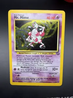 Pokemon TCG Mr. Mime Jungle Holo Rare Card 6/64 - Image 1