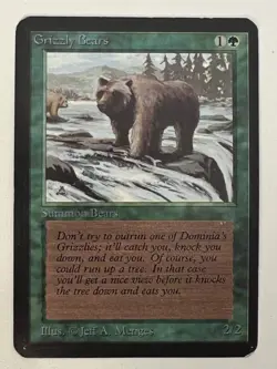 Magic the Gathering MTG Alpha Grizzly Bears LP (Beta Bob) - Image 1