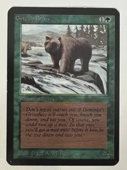 Magic the Gathering MTG Alpha Grizzly Bears NM- (Beta Bob) - Image 1