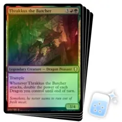 FOIL THRAKKUS THE BUTCHER X4 Commander Legends: Battle For Baldur's Gate MTG - Image 1