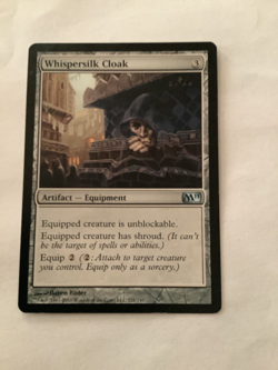 MTG Whispersilk Cloak M11 NM Magic the Gathering - Image 1