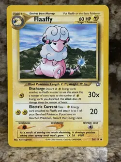 Pokemon Flaaffy 34/111 N1 Neo Genesis Unlimited LP - Image 1
