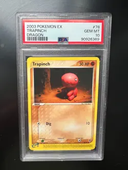 Pokemon Trapinch Non Holo Ex Dragon 78/97 PSA 10 GEM MINT - Image 1