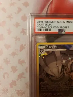 2019 POKEMON SUN & MOON COSMIC ECLIPSE SECRET #247 FULL ART/STEELIX PSA 9 - Image 3