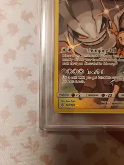 2019 POKEMON SUN & MOON COSMIC ECLIPSE SECRET #247 FULL ART/STEELIX PSA 9 - Image 4