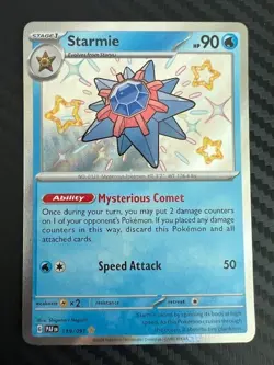 Pokemon TCG Starmie Scarlet & Violet: Paldean Fates 119/091 Holo Shiny Rare NM - Image 1