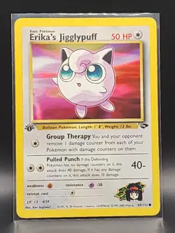 Pokemon 1st Edition Gym Challenge Erika's Jigglypuff 69/132 LP - Image 1