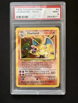 Charizard PSA 9 Base Set #4 Pokemon TCG 1999 Holo Rare Mint 4/102 - Image 1