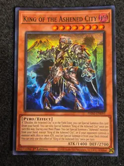 Yu-Gi-Oh! King of the Ashened City PHNI-EN091 Super Rare 1st Edition English NM - Image 1