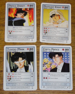 4 Sailor Moon Collectible Card Game Cards - Knight - Level 1 & 2 - Image 1