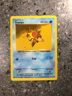 Pokemon TCG Cards SHADOWLESS Base Set Staryu 65/102 LP - Image 1
