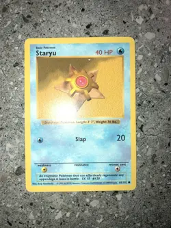 Pokemon TCG Cards SHADOWLESS Base Set Staryu 65/102 LP - Image 3