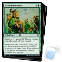 ELVISH PROMENADE X4 Kaldheim: Commander Magic MTG MINT CARD - Image 1