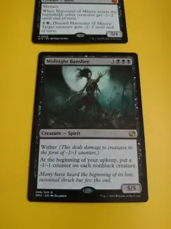 Harvester of Misery BIG & Midnight BAnshee. MM2 Spirit rare MTG 2 Card. - Image 3