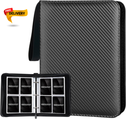 4 Pocket Card Binder, Premium Zip Trading Card Binder, 400 Double Sided Pocket P - Image 1