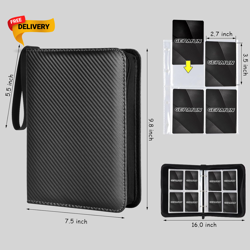 4 Pocket Card Binder, Premium Zip Trading Card Binder, 400 Double Sided Pocket P - Image 2