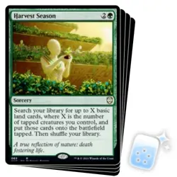 HARVEST SEASON X4 Kaldheim: Commander Magic MTG MINT CARD - Image 1