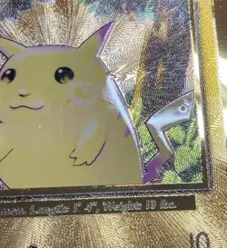 Pikachu Gold Metal Promo 2021 Pokemon Celebrations Ultra-Premium Collection #58 - Image 3
