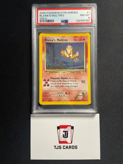 Blaine's Moltres - PSA 8 - Gym Heroes 1/132 - Pokemon - Image 1