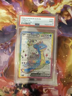 2024 POKEMON SCR EN-STELLAR CROWN ULTRA RARE #158 LAPRAS EX PSA 9 - Image 1