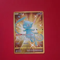 Celebrations Mew Full Art Ultra Rare Gold Holo 25/25 Pokemon Card NM - Image 1