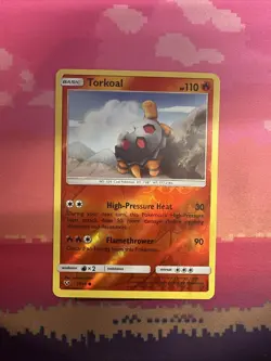 Pokemon Card Torkoal Shining Legends Reverse Holo 11/73 Near Mint - Image 1