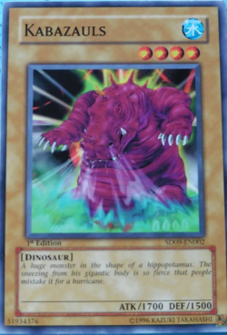 Kabazauls SD09-EN002 Common Yu-Gi-Oh TCG Card 1st Edition - Image 1