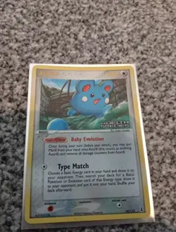 Pokemon EX Delta Species Reverse Holo Stamped Azurill Card 20/113 - Image 2