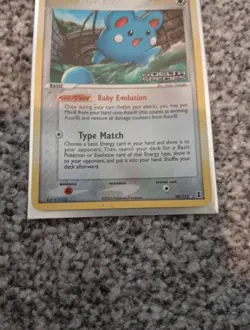 Pokemon EX Delta Species Reverse Holo Stamped Azurill Card 20/113 - Image 3