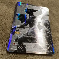 Zekrom 114/114 Black & White Base Full Art Holo Rare Pokemon Card - Image 3
