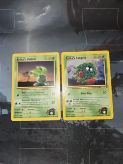 Erika's Tangela & Oddish 2 Card Lot Pokemon Gym Heroes - Image 1