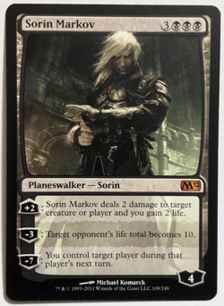 Magic the Gathering MTG - Sorin Markov - NM - Mythic - Magic 2012 - Image 1