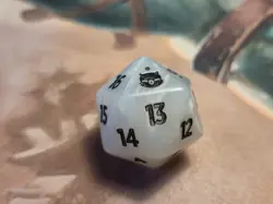 Moogle Die MTG Final Fantasy Bundle Spin Down Life Counter D20 32mm White Kupo - Image 2