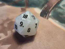 Moogle Die MTG Final Fantasy Bundle Spin Down Life Counter D20 32mm White Kupo - Image 3