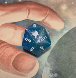 Gift Bundle Crystal Blue Die MTG Final Fantasy Spin Down Life Counter D20 32mm - Image 2