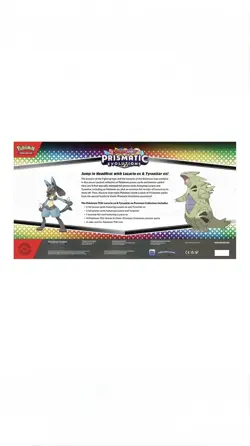 Pokemon TCG Prismatic Evolutions Lucario ex & Tyranitar ex Premium Collection - Image 2