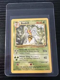 Beedrill 17/102 Base Set Unlimited RARE WOTC Vintage Pokemon - Image 1