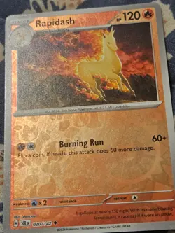 Rapidash Reverse Holo - 020/142 Sv07: Stellar Crown Pokemon - Image 3