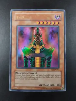 YUGIOH 2004 | JINZO | DB1-DE067 | GERMAN | 1ST ULTRA RARE PRINT | VG - EX (DMG) - Image 1