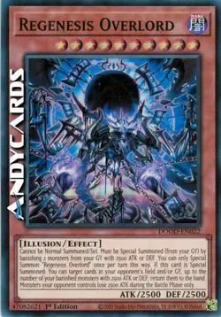 REGENESIS OVERLORD • (Sovrano Regenesis) • Super R • DOOD EN022 • 1Ed • Yugioh! - Image 1