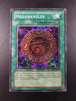 YUGIOH 2004 | MEGAMORPH | DB1-DE037 | GERMAN | 1ST SUPER RARE PRINT | VERY GOOD - Image 1