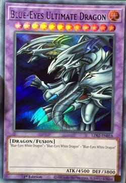Blue-Eyes Ultimate Dragon - Purple LDS2-EN018 Ultra Rare 1st Edition Yugioh Card - Image 1