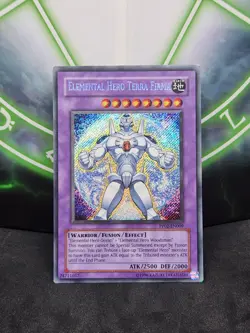 Yugioh Elemental Hero Terra Firma PP02-EN009 Secret Rare LP - Image 1