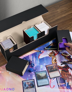 Card Storage Box with Dice Tray for MTG Yugioh, 5 in 1 Card Deck Case Holds 900+ - Image 5