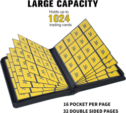 1000+ Pockets Card Binder,16 Pockets Trading Card Binder Ringless Side Loading T - Image 2