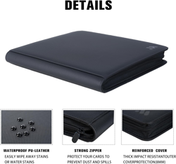 1000+ Pockets Card Binder,16 Pockets Trading Card Binder Ringless Side Loading T - Image 5