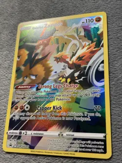 Galarian Zapdos SWSH283 Full Art Holo Promo Pokemon Card 2023 NM - Image 2