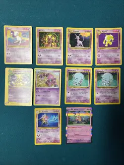 Lot of 10 RARE Psychic Type Pokemon Cards - Image 1