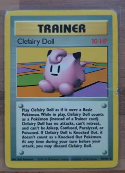 Clefairy Doll 70/102, Rare, Base Set, Unlimited, Pokemon Card - Image 3