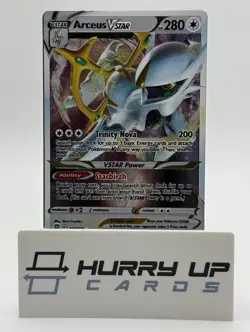 Pokemon TCG: SWSH Brilliant Stars Metal Promo Card - Arceus VSTAR (123/172) - Image 1